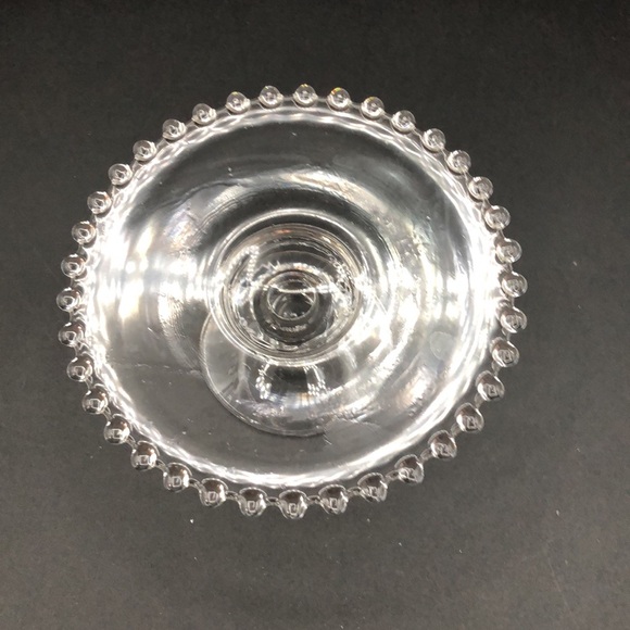 Vintage Depression Imperial Glass Candlewick Hobnail Edge Small Round Pedestal - Picture 2 of 5